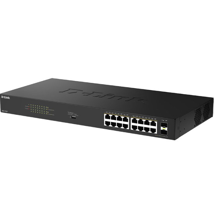 D-Link DGS-1018P/E Switch Gigabit de 18 puertos con 16 puertos PoE+ y 2 puertos SFP